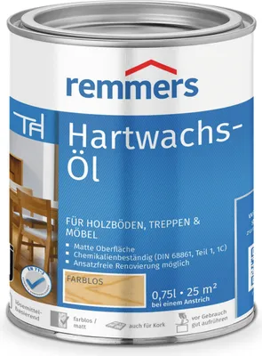 Produktbild von Remmers Hartwachs-Öl farblos 0,75 l, Leinölfirnis