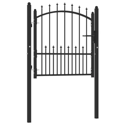Immagine prodotto di Cancello per recinzione EMMEN con punte in acciaio 104x97 cm Nero