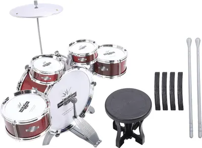 Zdjęcie produktu dla Zestaw perkusyjny dla dzieci, jazz, dzieci, 5 bębnów, perkusja, instrumenty muzyczne, zabawki
