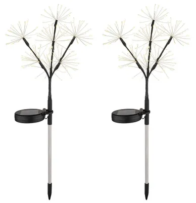 Produktbild von 2er Set LED Solarleuchte, Feuerwerk-Optik, Erdspieß, H 96 cm