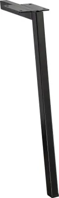 Produktbild von WAGNER Möbelbein / Tischbein schräg 80er JAHRE STIL - 20 x 80 x 80 x 400 mm, Stahl schwarz matt, filigran, Retro - 12544001