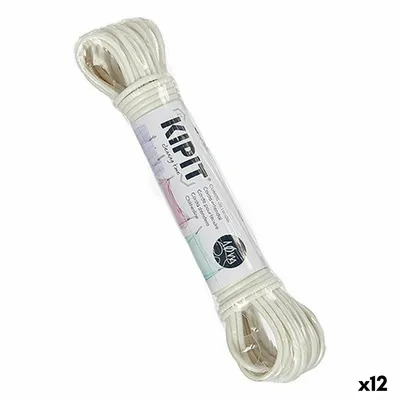 Obrázek produktu pro Šňůra na prádlo z bílého PVC 10 m (12 kusů)
