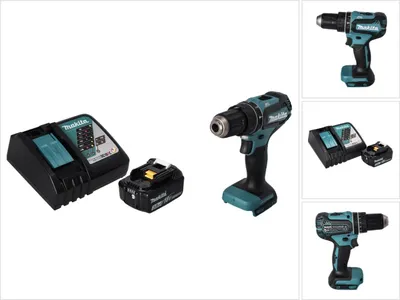 Produktbild von Makita DHP 485 RF1 Akku Schlagbohrschrauber 18 V 50 Nm Brushless + 1x Akku 3,0 Ah + Ladegerät