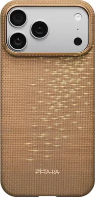Image de Coque Pitaka compatible avec iPhone 17 Pro Ultra-Fine, Golden Glint (PitaTap)
