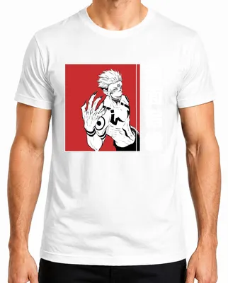 Produktbild von Ryomen Sukuna Jujutsu Kaisen Dämon Manga Anime Ästhetik düster Herren T-Shirt, Weiß, S