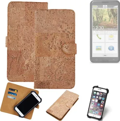 Produktbild von K-S-Trade Hülle kompatibel mit Emporia Smart.3  Kork Handyhülle Cover  Schutzhülle TPU Case Bumper in Hellbraun, (1x)