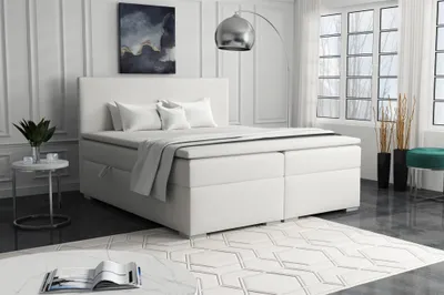Produktbild von Boxspringbett Schlafzimmerbett SOREL 140x200cm Stoff Aragon Ecru