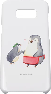 Produktbild von Mr. & Mrs. Panda Samsung Galaxy S8 plus Handyhülle  Pinguin mit Kind - Weiß - Geschenk, Muttertag, Hülle, Handy, Familie, Mutter, Mama, Cover, Vorbild, Case