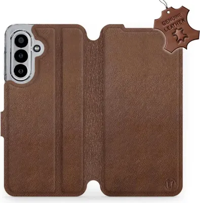 Produktbild von Echtleder Handyhülle für Galaxy A17 5G, Mobiwear Leather, Braun