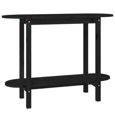 Obrázok produktu pre vidaXL Konzolový stôl čierny 110x40x80 cm Masívne borovicové drevo