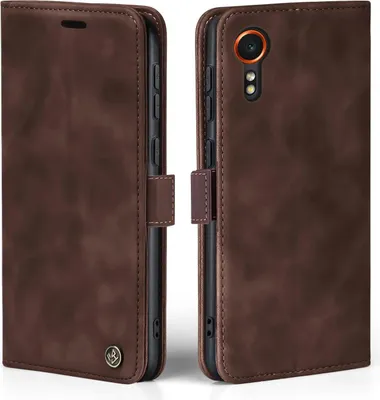 Produktbild von Handy Hülle für Samsung Galaxy Xcover7 Klapphülle Bookcase Flip Cover Handy Tasche Etui Farbe: Dunkelbraun