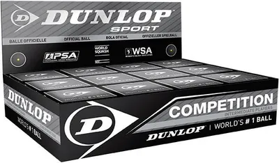 Produktbild von Dunlop Squashball Competition 12 Stück - Wettkampfball Gummi
