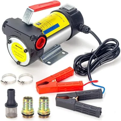Produktbild von 12-V-Ölwechselpumpe 175 W, 45 l/min, mit Kupfermotor, Vor- und Rücklauf, für Diesel, Motoröl und landwirtschaftliche Maschinen