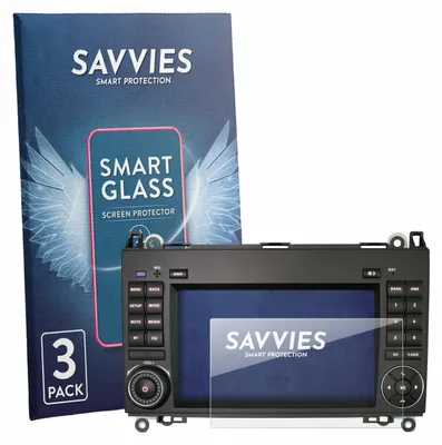Produktbild von 3x Savvies Schutzglas Folie für Erisin ES5572B 7" 9H Panzer Schutzfolie Glas Displayschutz klar transparent