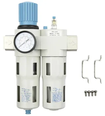 Immagine prodotto di Separatore d'acqua e olio ad aria compressa, riduttore di pressione per compressore, filtro regolatore aria con manometro 3/4 " P-680 Pro Maxi