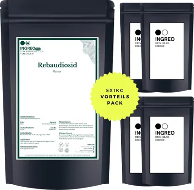 Produktbild von Rebaudioside A 97% Pulver (40-100 Mesh) – 5kg (5X1kg)