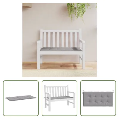 Obrázek produktu pro The Living Store Polštář na zahradní lavici Grey 100x50x3 cm Oxford fabric