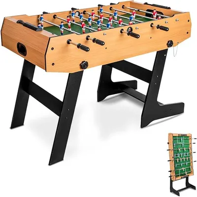 Produktbild von Zusammenklappbarer Tischfußballtisch, komplettes Zubehör - für Erwachsene, Kinder und die ganze Familie