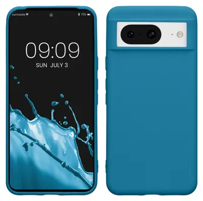 Produktbild von kwmobile Handyhülle für Google Pixel 8 Hülle - TPU Case - Kabelloses Laden - Schutzhülle Cover in Karibikblau