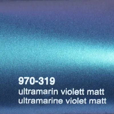 Produktbild von (25€/m²) Oracal 970RA Autofolie 319M Ultramarin-Violett Matt Folie 152 cm Breite Laufmeterware gegossene Auto Folie selbstklebend