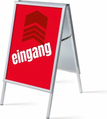 Produktbild von Showdown Kundenstopper - DIN A1 - Komplett-Set - Eingang Deutsch - Rot/Schwarz