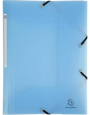 Produktbild von Exacompta 25x Sammelmappe A4 + Gummizug, 3 Klappen, PP, Pastellblau, 55172E