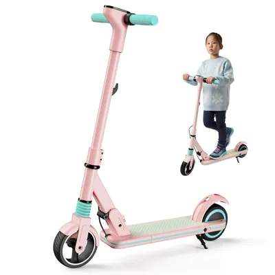 Produktbild von Elektroscooter mit LED-Anzeige, Kinder E-Scooter Rosa, Klapproller elektroroller Staubgeschützter Ladeanschluss Geschenk Für Kinder Und Jugendliche