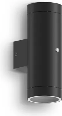 Produktbild von Calex Pavia Wandleuchte, Up-/Downlight, spritzfest, ohne GU10, Schwarz