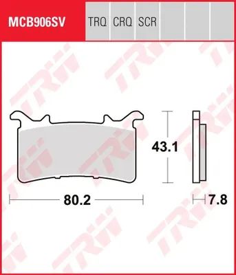 Produktbild von TRW Bremsbelag "MCB 906"