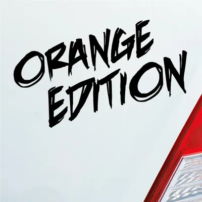 Produktbild von Auto Aufkleber Orange Edition Auto Car Tuning Motorrad 15x7 cm Schwarz Matt Sticker Heckscheibenaufkleber