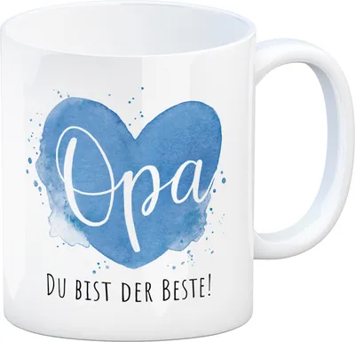Produktbild von Bester Opa Kaffeebecher mit Spruch Opa Du bist der Beste