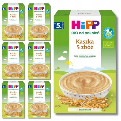 Image de Bouillie biologique aux 5 céréales pour enfants et nourrissons après 6 mois 200 g