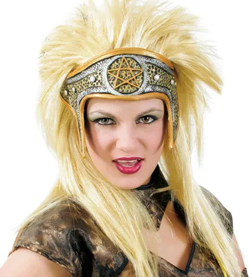 Produktbild von Perücke Amazone Kämpferin Kriegerin mit Stirnband Karneval Fasching Party Cosplay