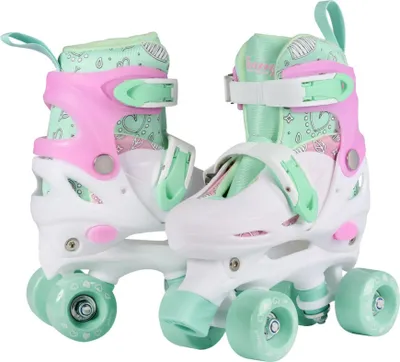 Produktbild von Champz Verstellbare Kinder Rollschuhe 28–31 EU – Pastell Grün/Rosa