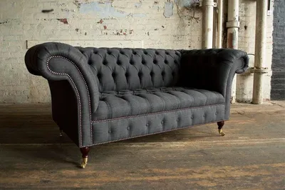 Obrázok produktu pre Chesterfield – textilná sedačka, dvojmiestna, luxusná, čalúnená, dizajnová, látková