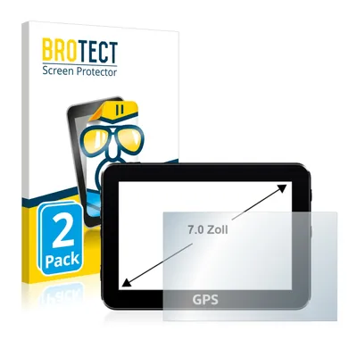 Produktbild von 2x Schutzfolie für Navigation mit 17.8 cm (7 Zoll) Displays 152.5 x 91.5 mm BROTECT Displayschutz Display Schutz Folie Klar Transparent