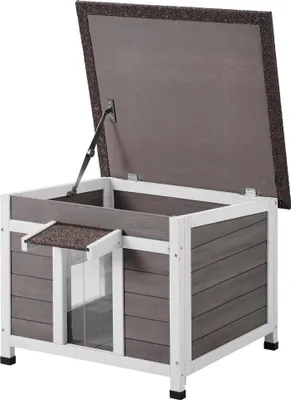Immagine prodotto di Casetta in legno per gatti - grotta per gatti all'aperto - resistente all'inverno - 600x530x465mm - ideale per gatti e piccoli animali