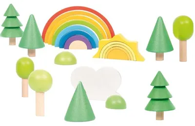 Produktbild von Eduplay Regenbogen Bausteine Spielzeug - bunte Bauklötze Set