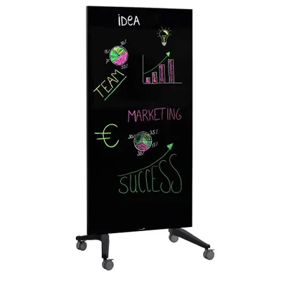 Produktbild von Legamaster mobile Glas-Magnettafel 90,0 x 175,0 cm schwarz