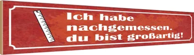 Produktbild von vianmo Holzschild 10x46 cm nachgemessen du bist großartig Spruch Zitat