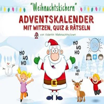Produktbild von Weihnachtskichern - Adventskalender mit Witzen, Quiz & Rätseln