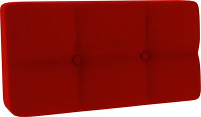Image de Coussin pour palette, Coussin d'assise pour palette Dossier piqué PFG (Coussin d'angle 60x40, Rouge)
