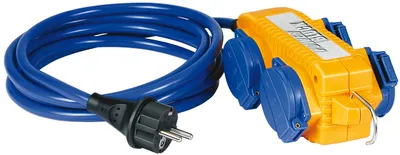 Produktbild von Brennenstuhl Verlängerungskabel IP44 mit Powerblock 5m blau AT-N05V3V3-F 3G1,5, 1161750