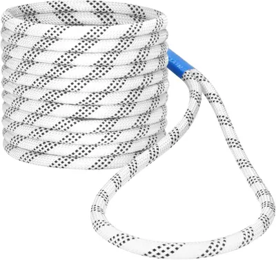 Zdjęcie produktu dla Lina polipropylenowa, średnica 12 mm, długość 6 metrów, z pętlą o długości 40 cm, do użytku w łodziach i ogrodzie