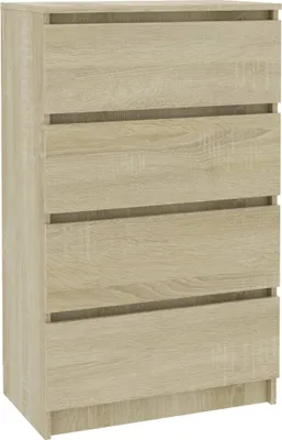Zdjęcie produktu dla Kredens wykonany z materiału drewnopochodnego 60 x 98,5 x 35 cm dąb sonoma