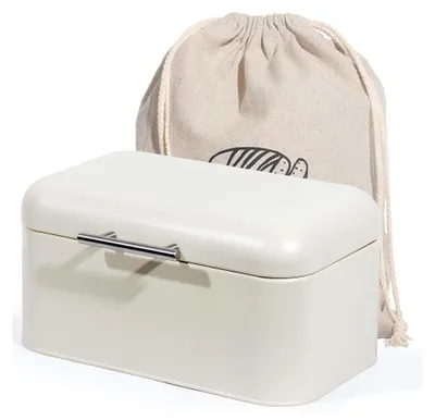 Produktbild von Metallbrotkästen mit Edelstahlgriff, Lange Brotaufbewahrung, Retro Brotbox mit Deckel