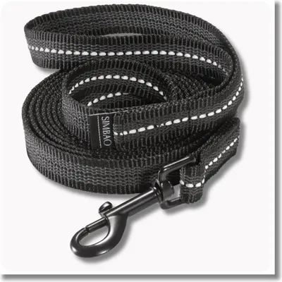 Produktbild von Antirutschleine mit Reflektor SCHWARZ - 1,8 m, 76 mm - Hund 10-25 kg