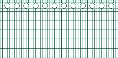 Produktbild von Schmuckzaun Rom - Ausführung: grün beschichtet, Höhe: 123 cm, Länge: 251 cm