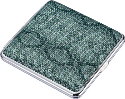 Produktbild von ZIGARETTENETUI "Schlangenhaut" für 20 Zigaretten Glitzer Leder Zigarettenbox Etui Zigarettendose Dose Box Case Geschenk 33 (Grün)
