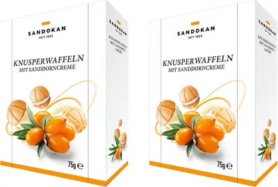 Produktbild von Knusperwaffeln mit Sanddorncreme 2er-Set